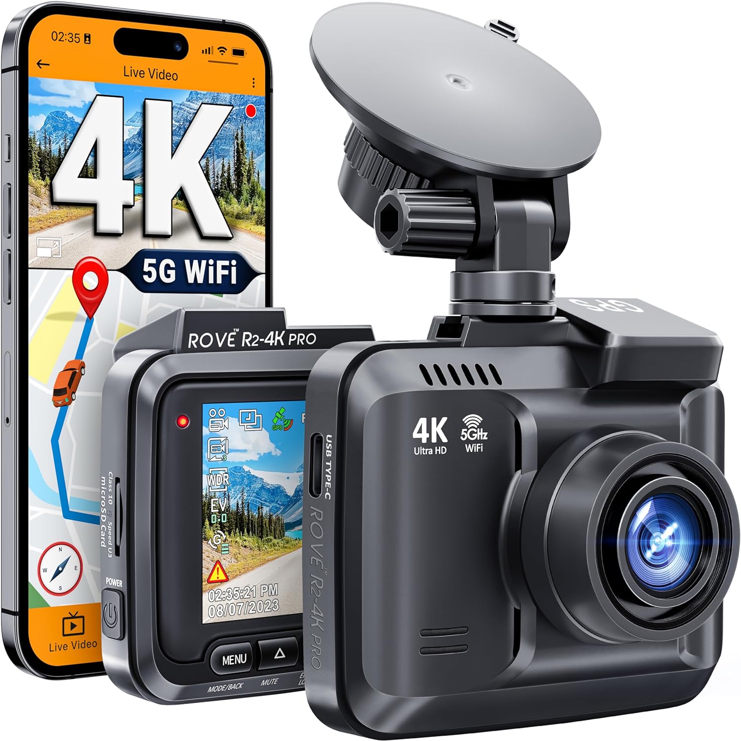 Detalle de ROVE R2-4K PRO Dash Cam ⚙
