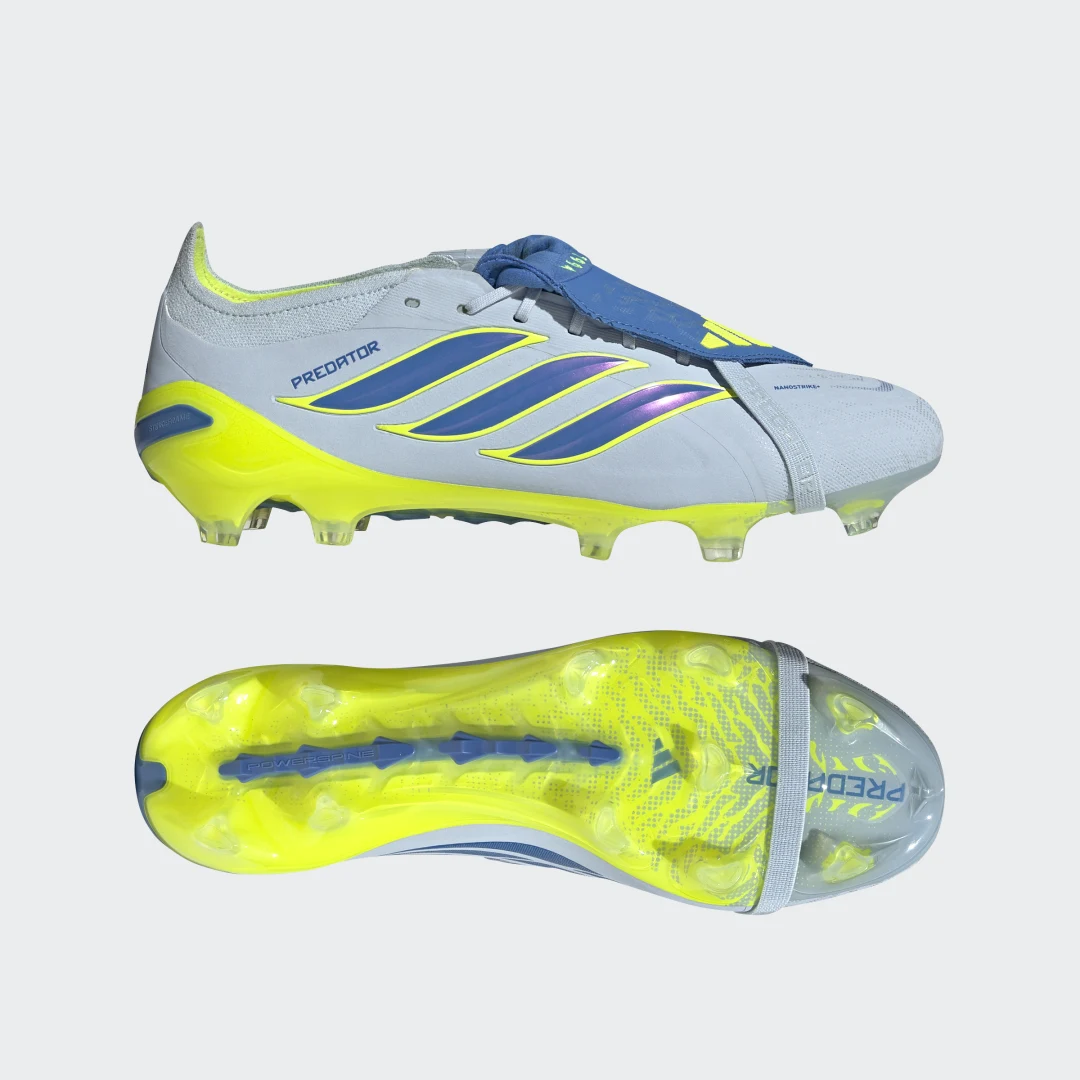 Imagen de Bota de fútbol Predator Elite con lengüeta plegable para césped natural seco (Azul) - Adidas en OfertitasTOP