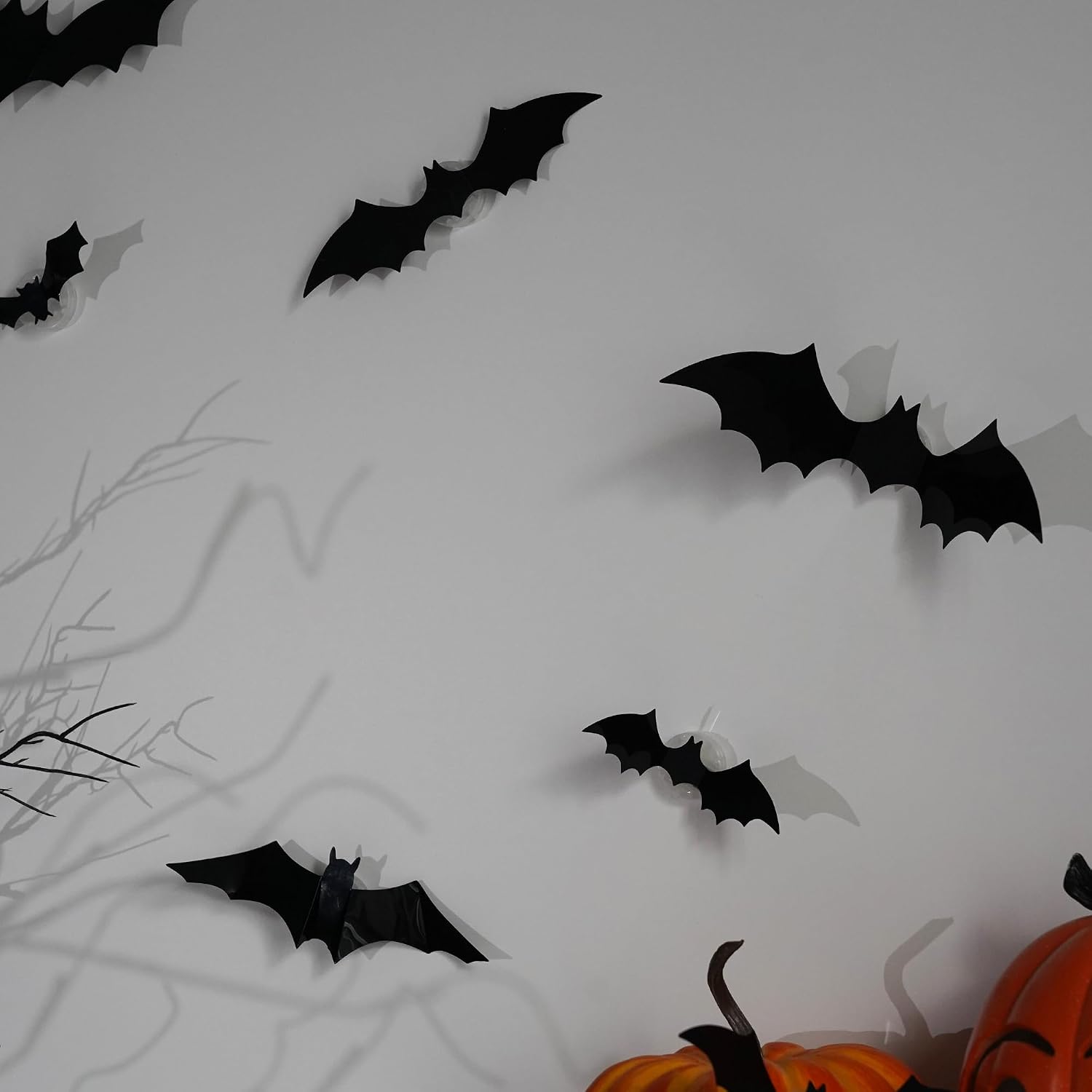 Thumbnail 6 de TW SHINE 3D Halloween Bat Wall Stickers with Purple and Orange LED Lights