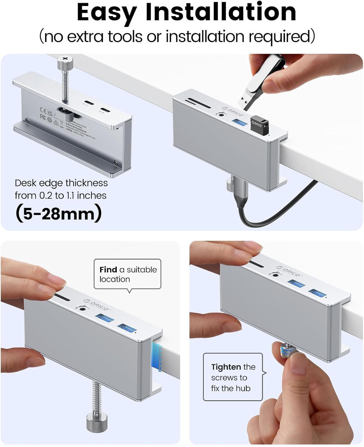 Thumbnail 3 de ORICO Hub USB 3.0 con lector SD/TF y audio