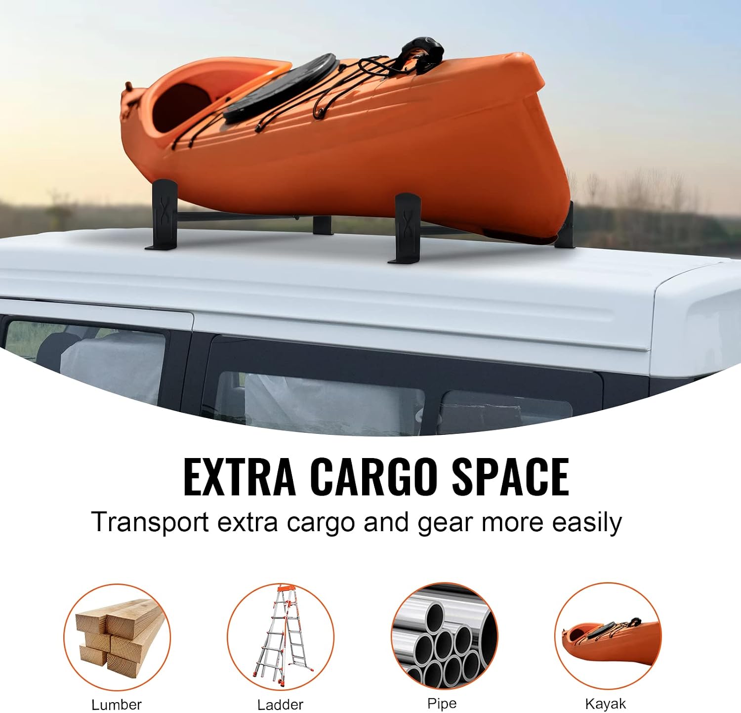 Detalle 2 de VEVOR Van Roof Ladder Rack, Alloy Steel