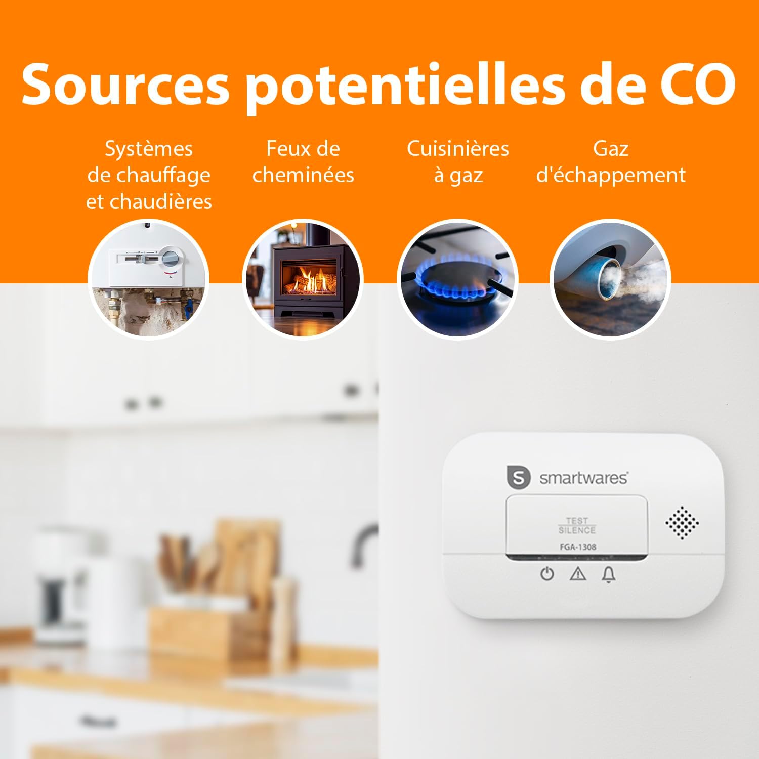 Thumbnail 4 de Smartwares FGA-13081FR détecteur CO 10 ans