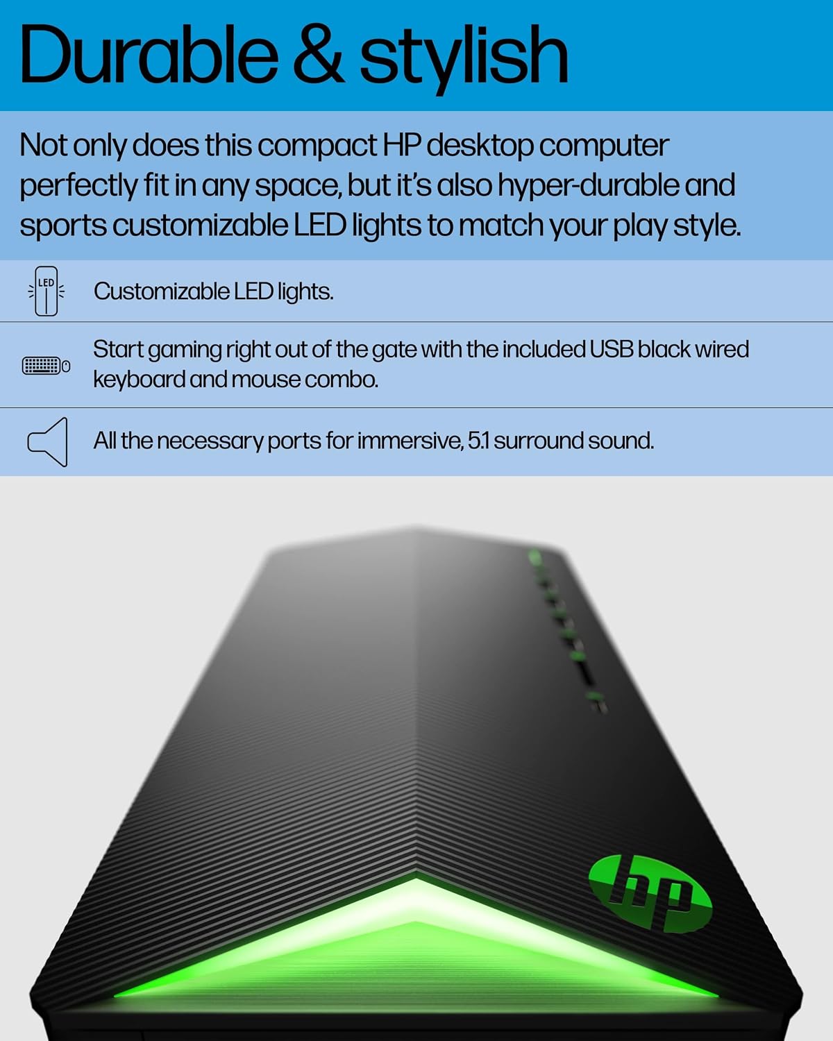 Detalle de HP Desktop Computer, 256GB SSD