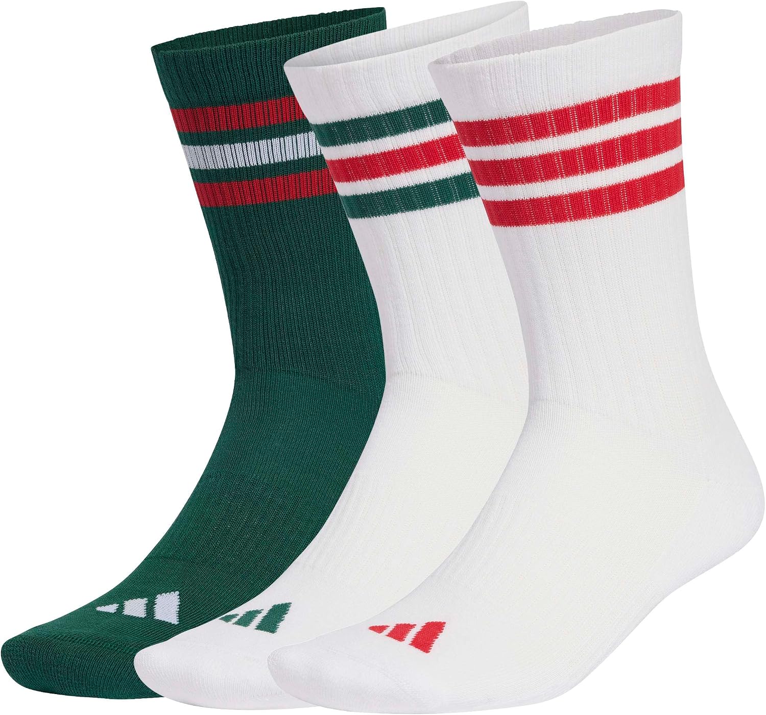 Thumbnail 5 de Adidas Mixte 3Stripes Cushioned Sportswear Crew Socks 3 Paires - blanc/noir/noir, taille 42-45