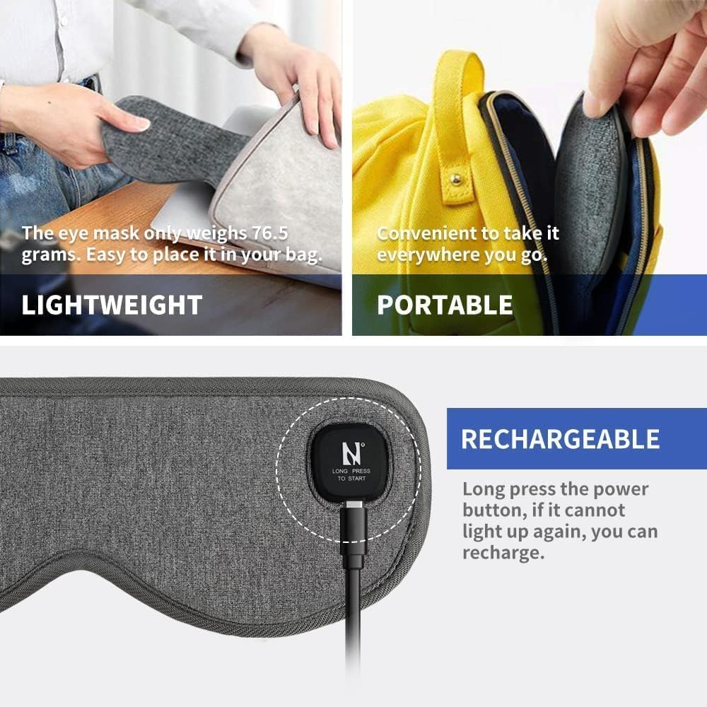 Thumbnail 4 de Aroma Season Cordless Heated Eye Mask, Washable Cover, Gray