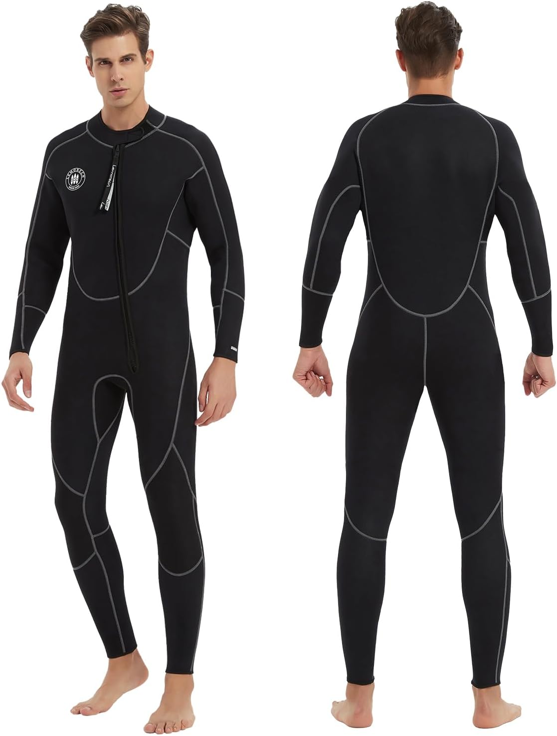 Thumbnail 5 de Lemorecn Men's Wetsuit 3/2mm and 5/4mm Full Wetsuit for Diving, Snorkeling, Surfing