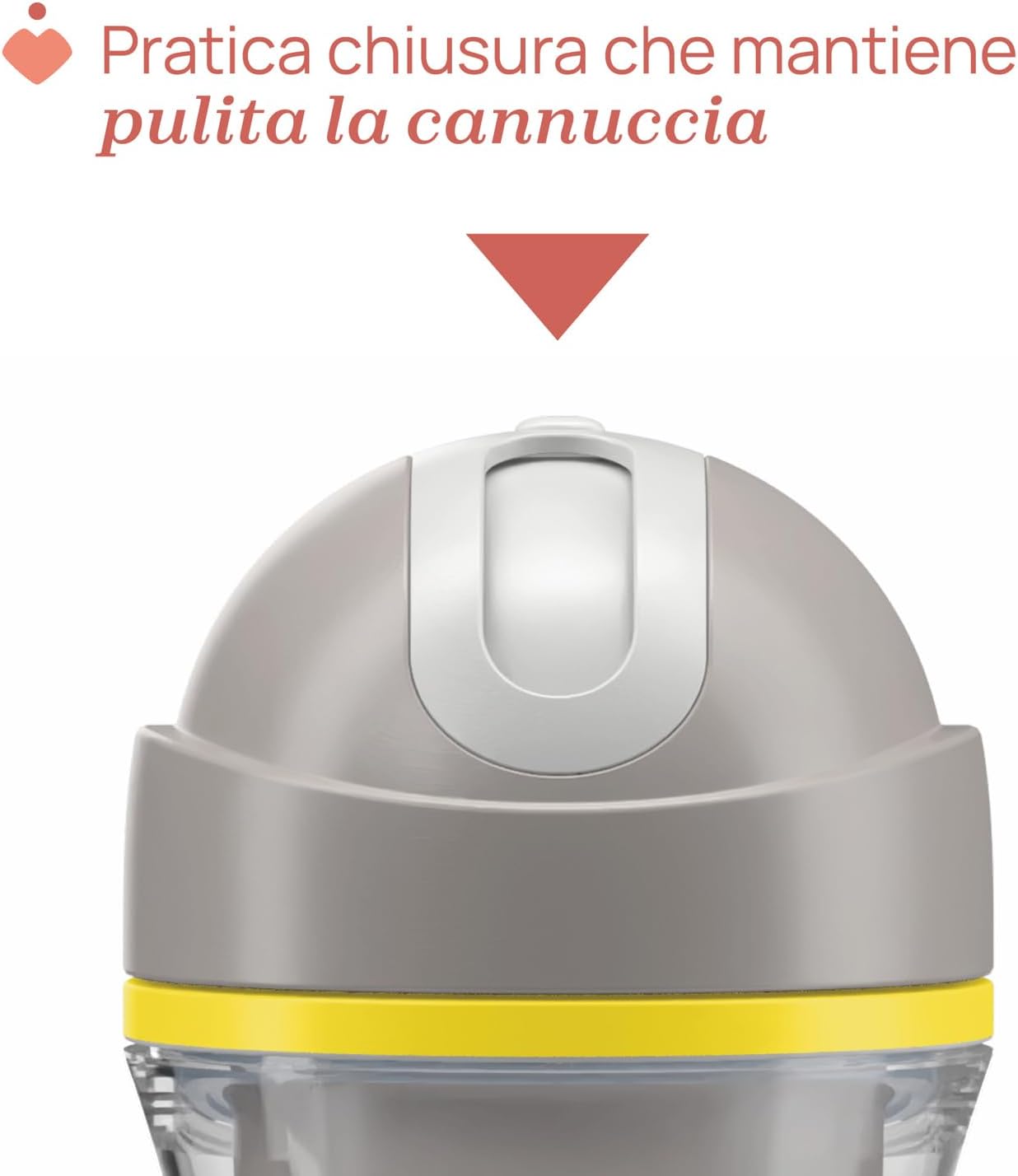 Detalle de Chicco Sport Cup: Bicchiere Antigoccia in Silicone per Bambini 14+ Mesi, 266 ml con Cannuccia Flessibile e Isolante