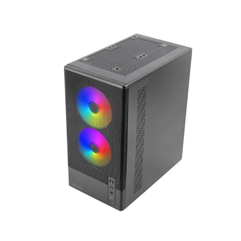 Detalle de NeoPC Onyx: PC de sobremesa con Ryzen 7 5700X, 32 GB, RTX 5060 y monitor 27" de neopc