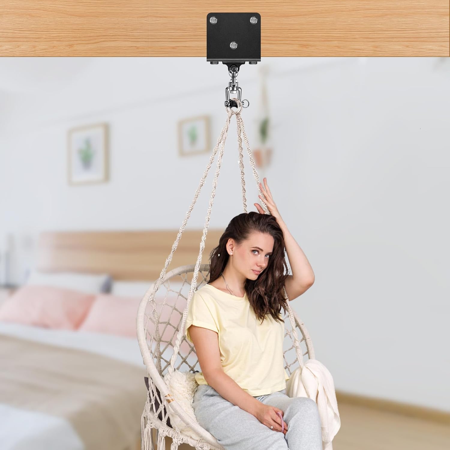 Thumbnail 6 de BeneLabel Punching Bag Hanger: Heavy-Duty 1000 lb Beam Mount with 360° Swivel