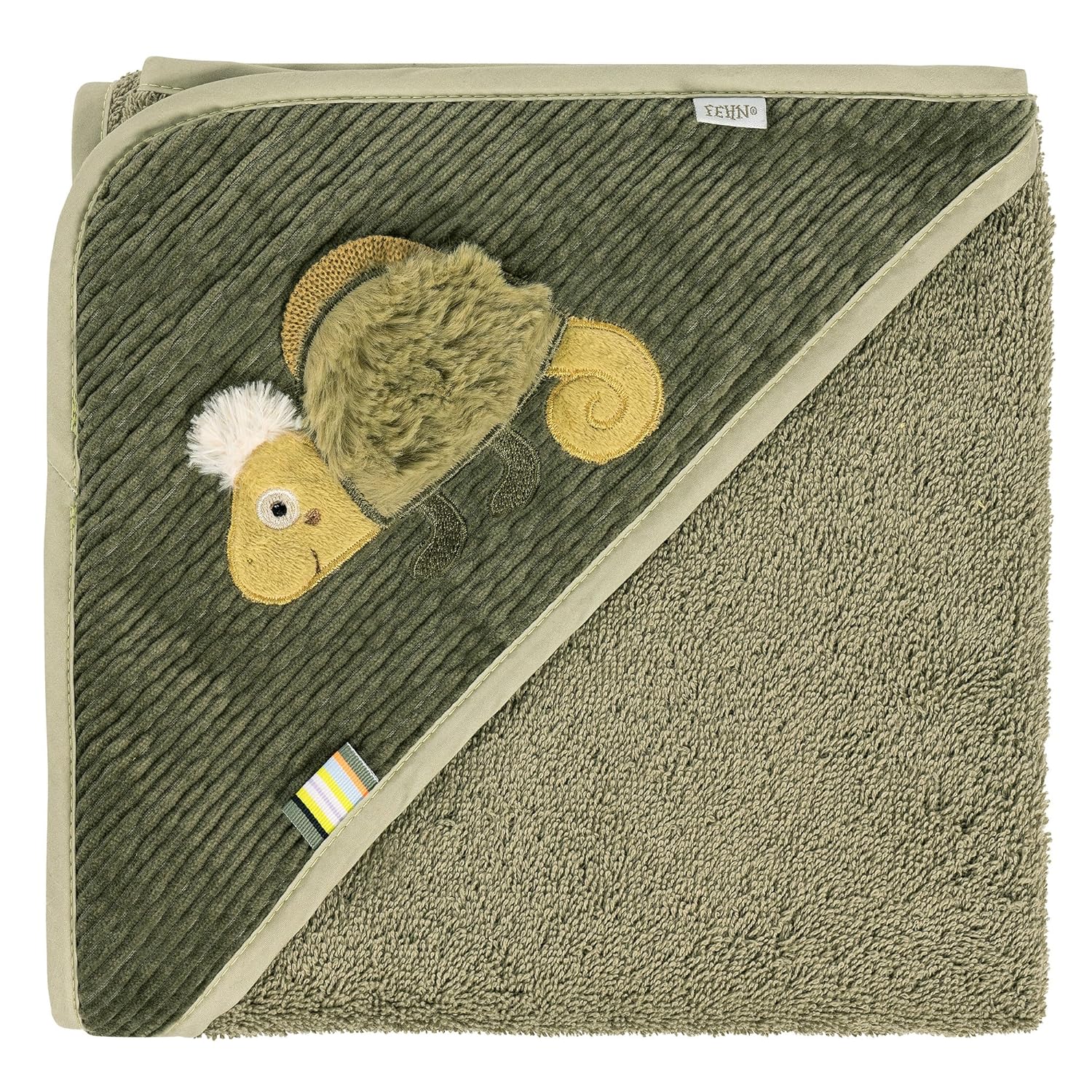 Thumbnail 6 de Fehn Kapuzenhandtuch Baby Lama – kuscheliges Kapuzen-Tuch für Babyhaut (80 x 80 cm)