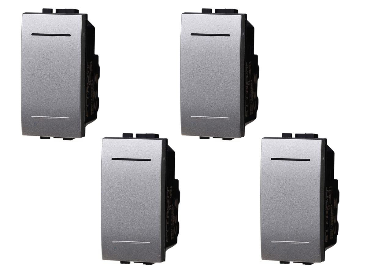 Thumbnail 2 de Interruttore Unipolare 1P 1M 16A compatibile con Bticino Living Light — 4 pezzi neri