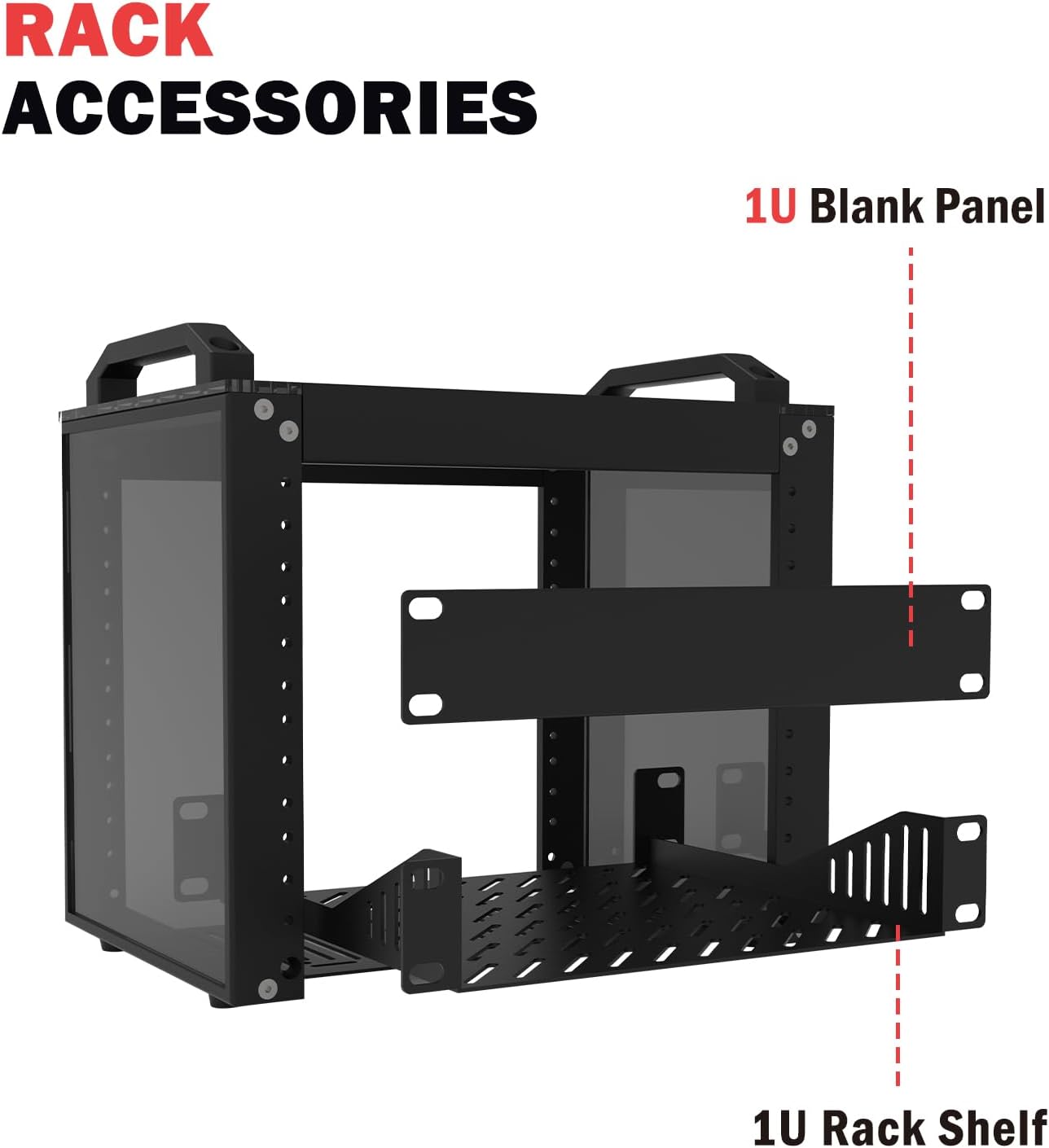 Thumbnail 4 de GeeekPi DeskPi RackMate T0 10-inch 4U mini server cabinet (Black) with rack shelf and blank panel