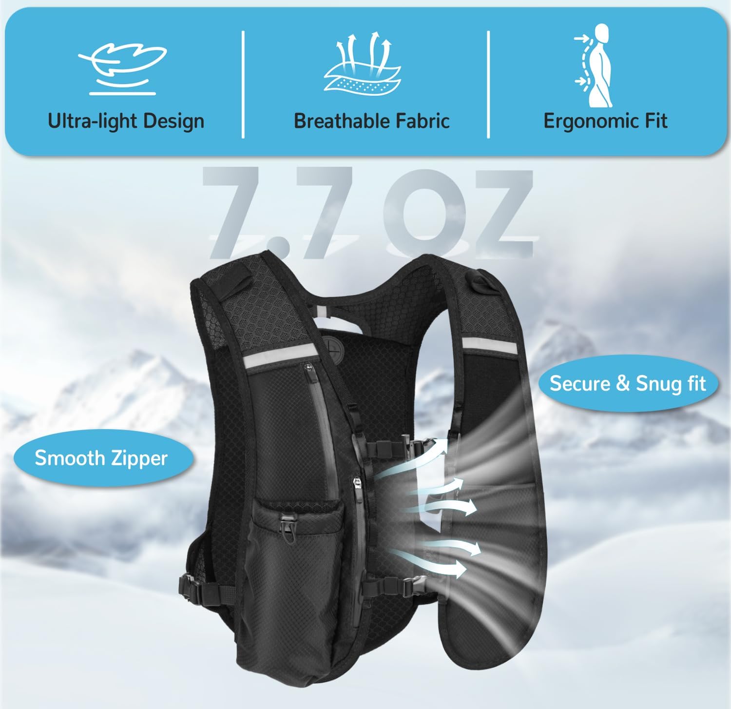 Thumbnail 5 de Hydration Backpack 2L Lightweight Running Vest