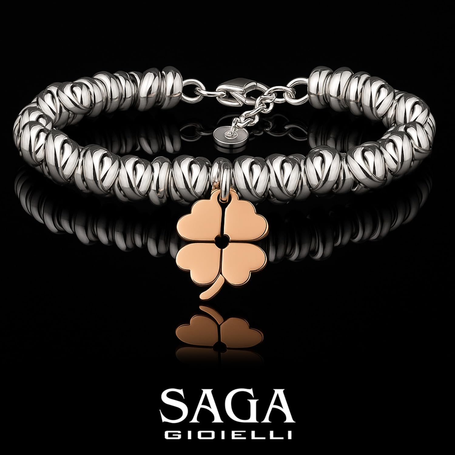 Thumbnail 1 de Bracciale Donna SAGA GIOIELLI con Scritte, Pensieri e Parole – 17,5+3 cm in acciaio inox