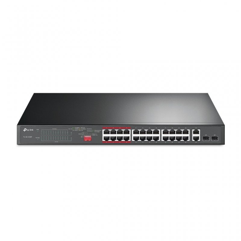 Detalle de TP-Link TL-SL1226P 24 Puertos 2 Gigabit PoE+