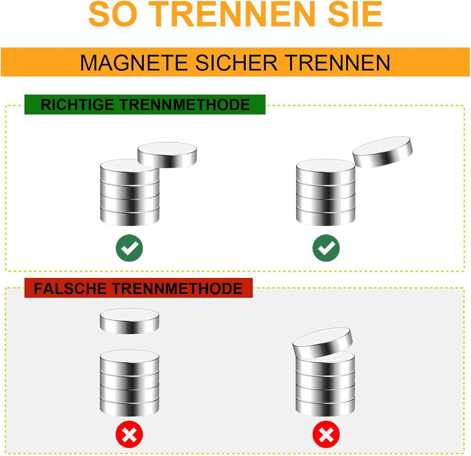 Thumbnail 3 de Delaga 100 Stück Magnetstarke Mini-Magnete 6x3mm – Stark, Rund, vielseitig verwendbar