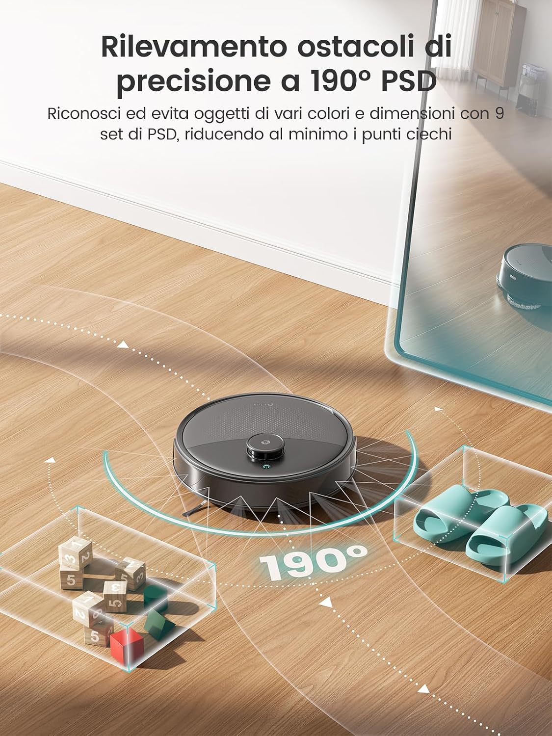 Thumbnail 6 de Lefant M3: Robot Aspirapolvere Lavapavimenti con Mappatura 360° e Auto-svuotamento