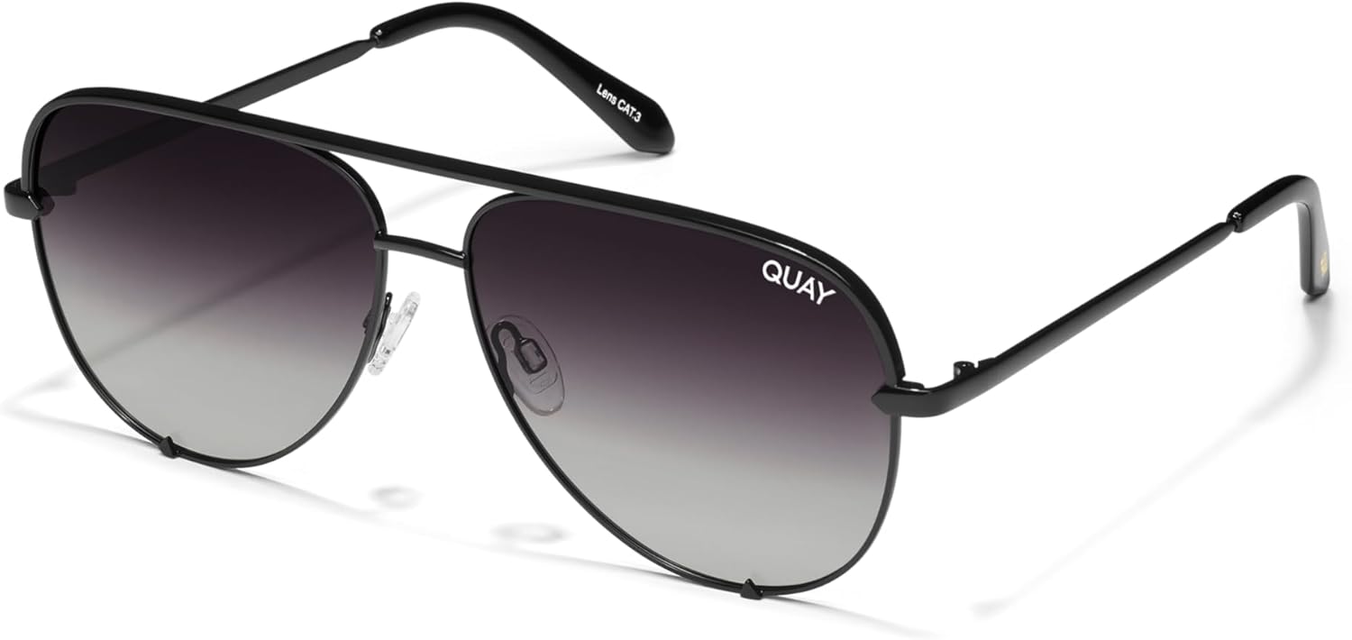 Detalle 2 de QUAY Polarized Unisex Aviator Sunglasses with UV Protection