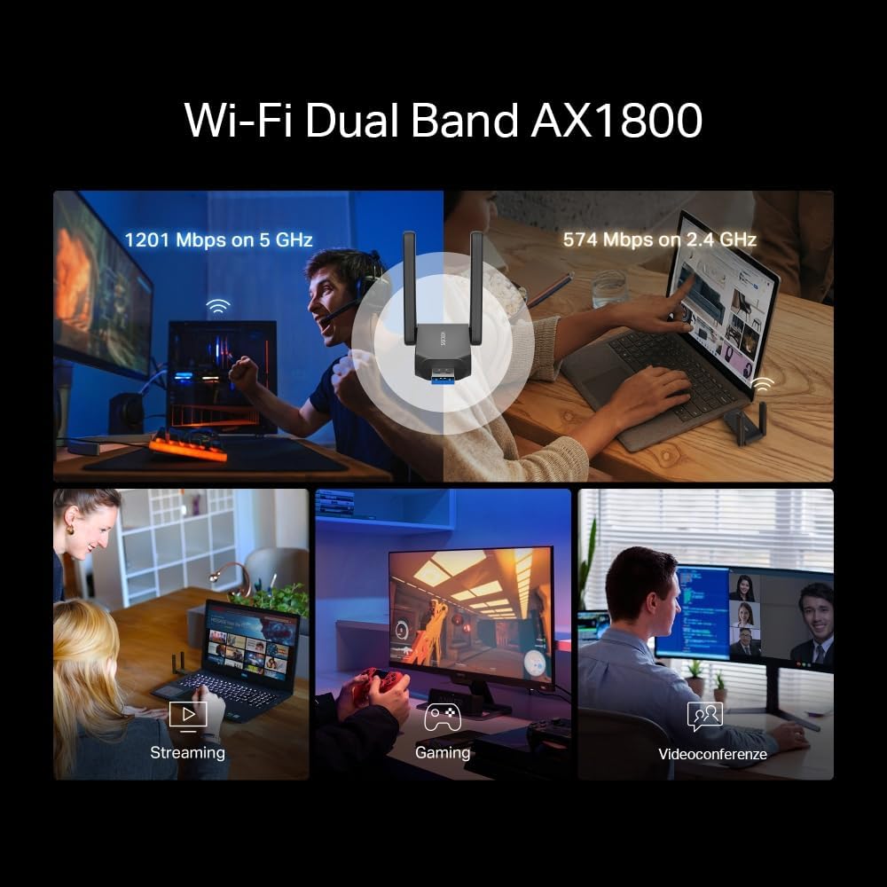 Thumbnail 2 de MERCUSYS MA72XH WiFi USB AX1800 2 antenne per PC 📶