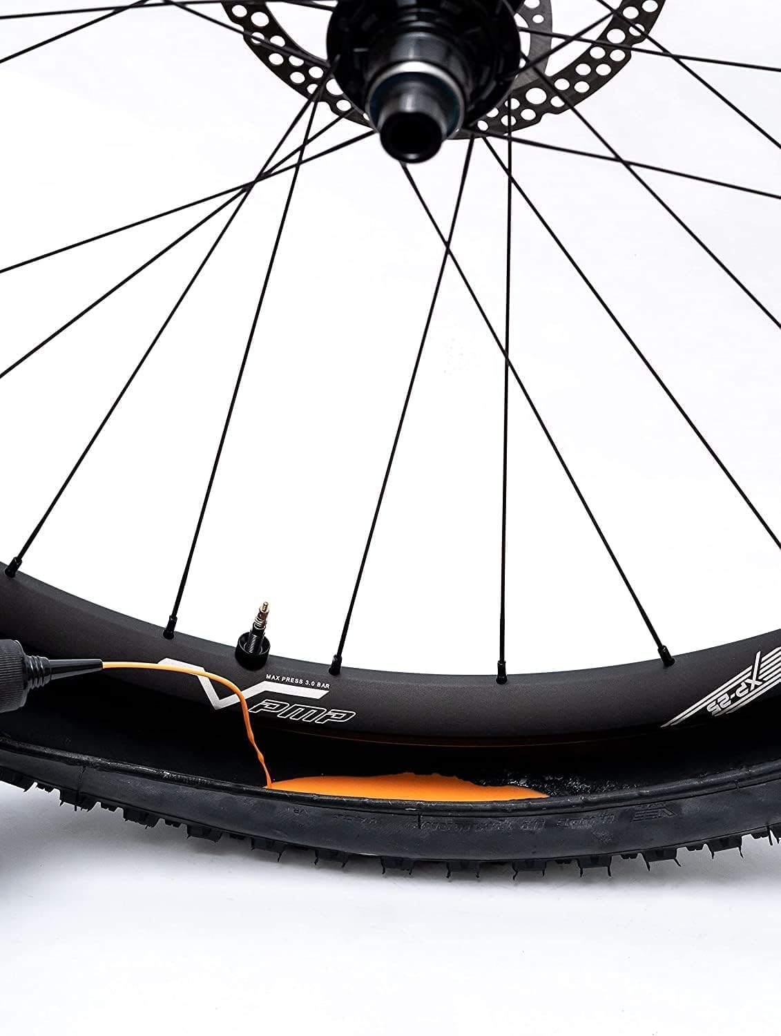 Detalle 2 de PMP Orange Latex Lattice Liquido Sigillante Antiforatura per Coperture Tubeless MTB e STRADA