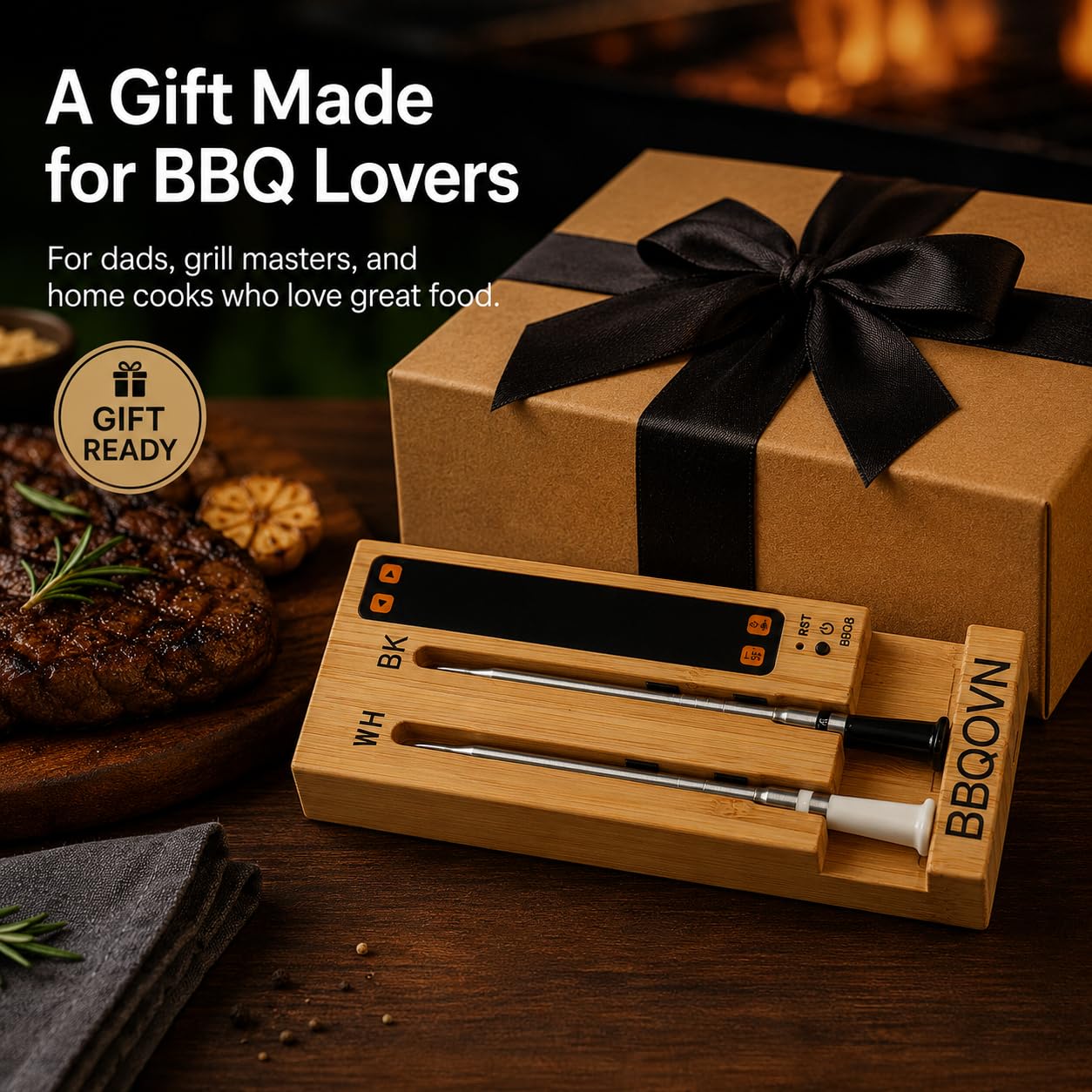 Thumbnail 5 de BBQOVN WiFi Sub-1G Wireless Meat Thermometer with 7 NIST-Certified Sensors