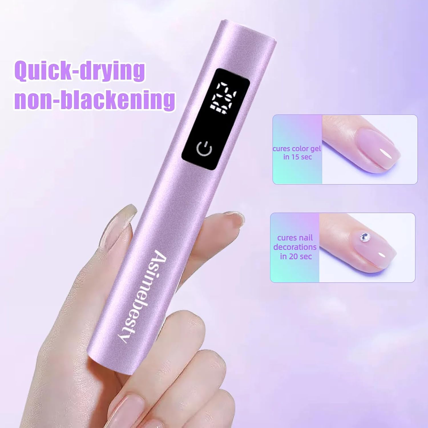 Thumbnail 6 de Asimebesty Mini UV-LED Lampe für Gelnägel (395 nm) – wiederaufladbar, 20/60/90 s