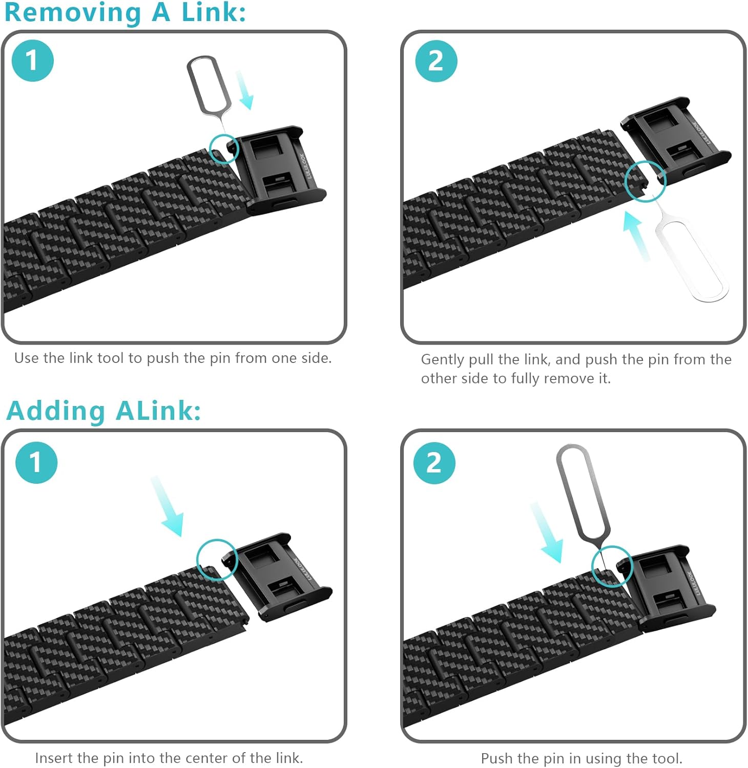 Thumbnail 5 de LULULOOK 100% Pure Carbon Fibre Watch Strap with Double Magnetic Clasp for Apple Watch Ultra 3/2 (49mm) & Ultra/Series models