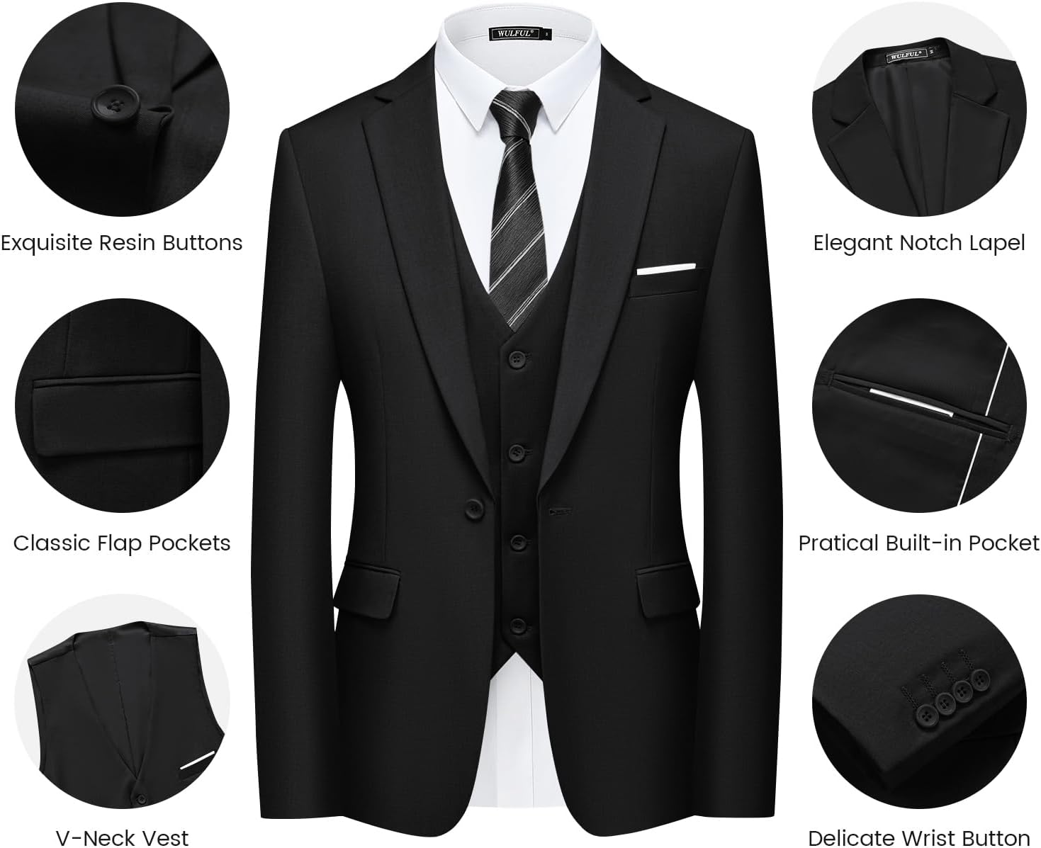 Thumbnail 4 de WULFUL Slim Fit 3-Piece Suit