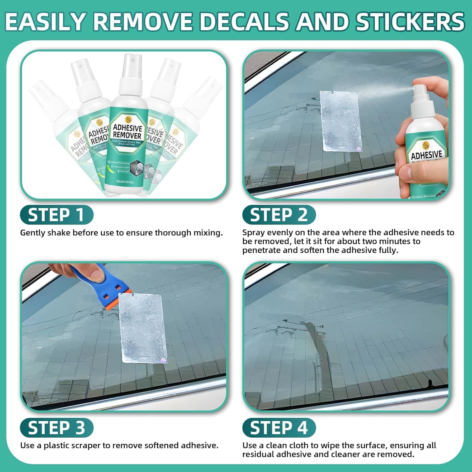 Thumbnail 5 de Sticky Stuff Remover & Adhesive Remover (120ML) with Plastic Scraper – Sticker, Label and Decal Gel