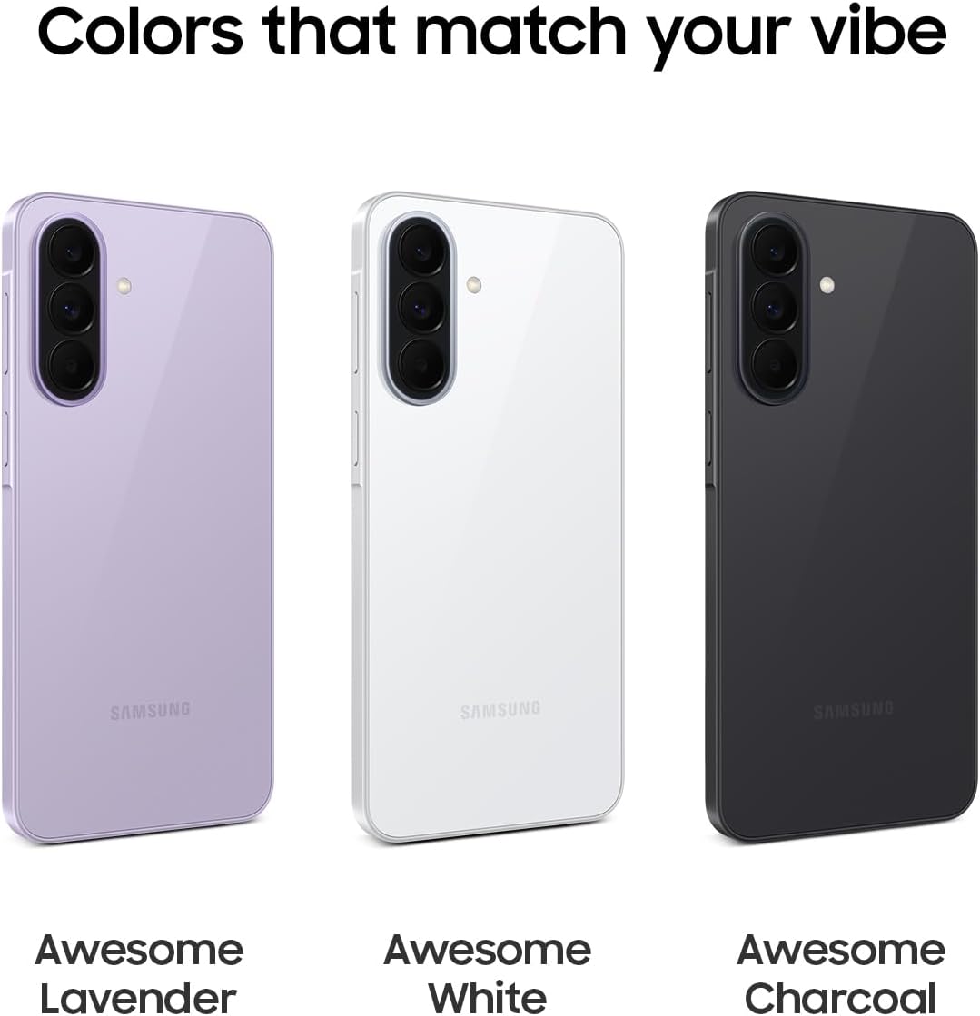 Detalle de Samsung Galaxy A37 5G (2026) Unlocked — 128GB, 6.7" Super AMOLED, IP68, 50MP Triple Camera, 5000mAh (Awesome Lavender)