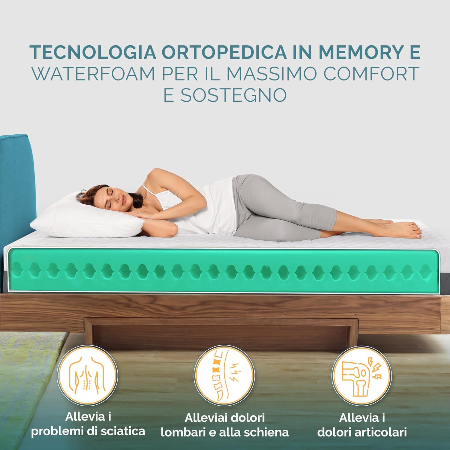 Thumbnail 6 de TANHK Materasso Memory Memory Made in Italy – Supporto ortopedico e aria fresca