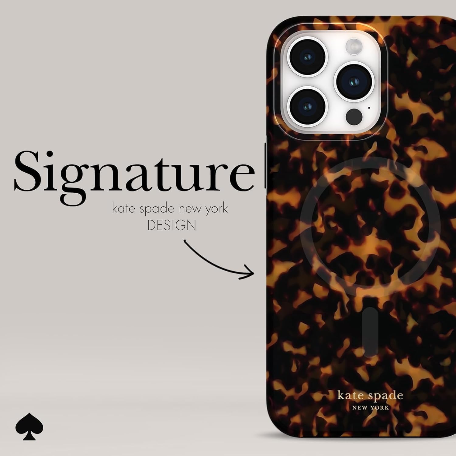 Detalle 1 de Case-Mate etui do iPhone 15 Pro Max z MagSafe, przezroczyste, wzór szylkretowy