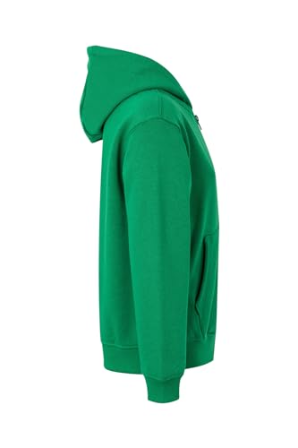 Detalle de Mukua Byron Kids, sudadera infantil con capucha y cremallera Kelly Green 7/8