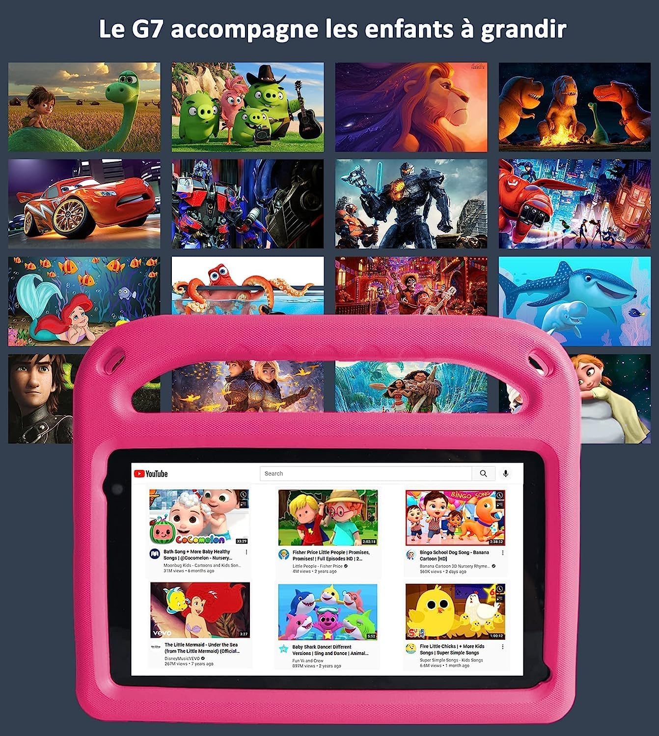 Thumbnail 2 de GOODTEL Tablette enfants G7 Android 11 (7 pouces, 32Go, WiFi/Bluetooth/GPS) avec étui — contrôle parental
