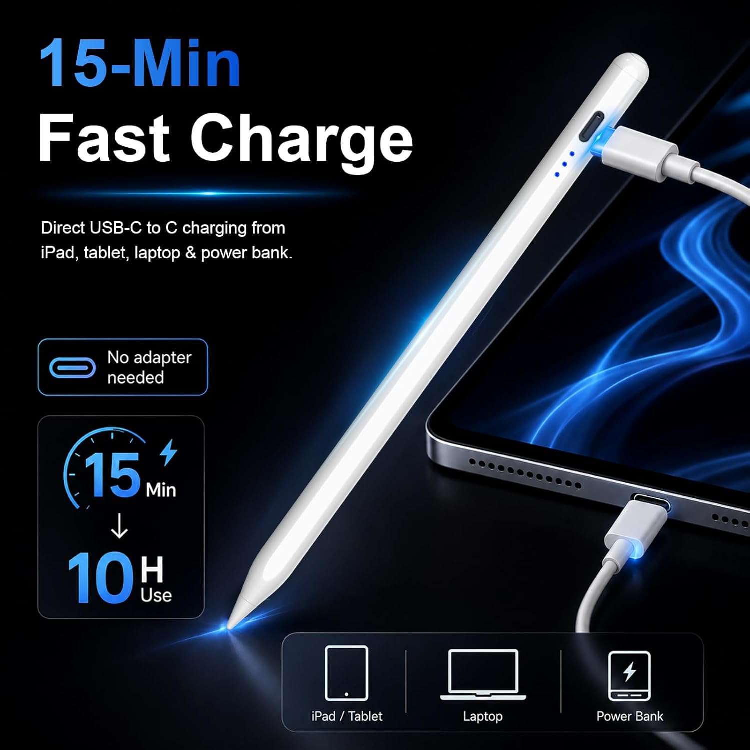 Detalle 2 de HATOKU Stylus Pen 15 min Fast Charge