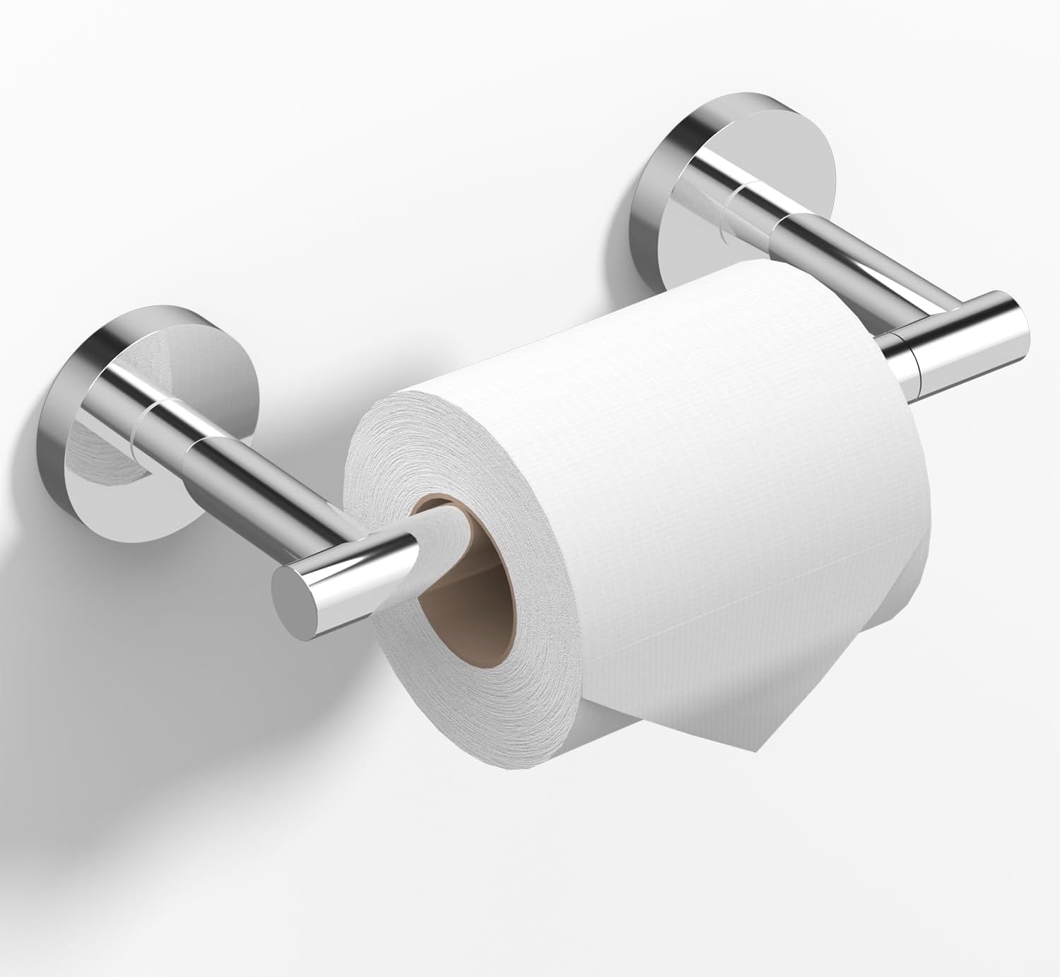 Detalle de HITSLAM Double-Post Pivoting Toilet Paper Holder, Chrome SUS304 Steel