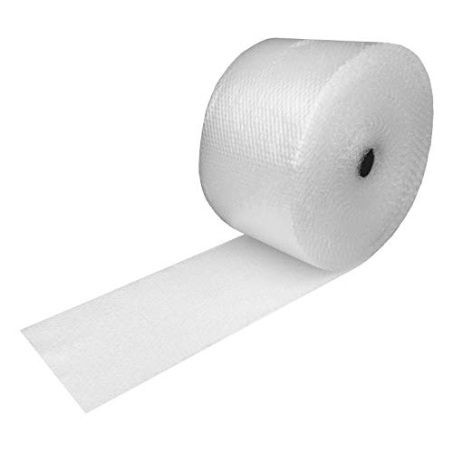 Detalle de Amazon Basics Bubble Wrap for Moving, 12-inch x 175-ft, Small 3/16" Perforated Clear