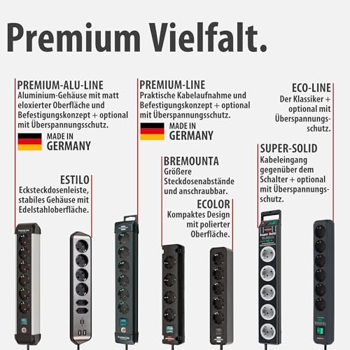 Thumbnail 7 de Brennenstuhl Premium-Line regleta 8 tomas con cable 5 m
