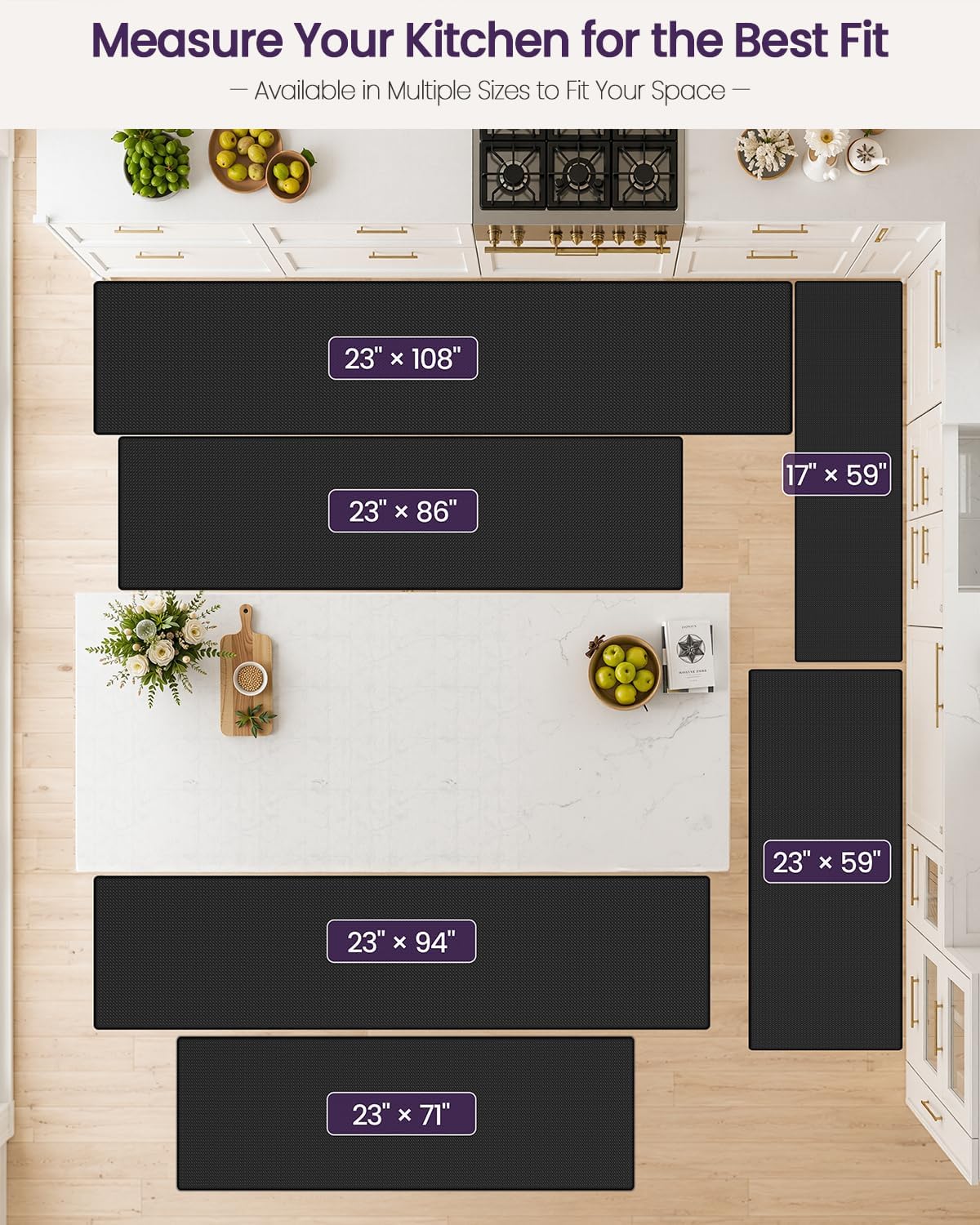 Detalle 2 de DEXI Kitchen Floor Mat 23x94 Anti-Fatigue Runner