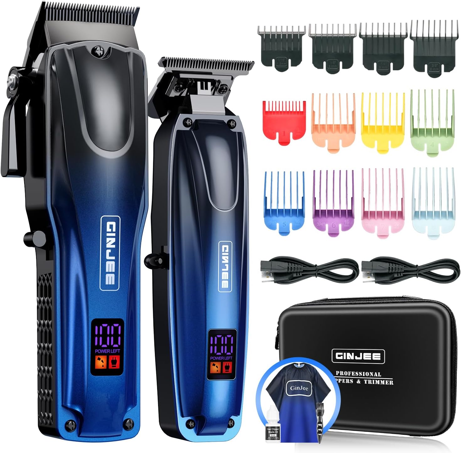 Detalle de GinJee Professional Hair Clippers with Fade Lever ⚙