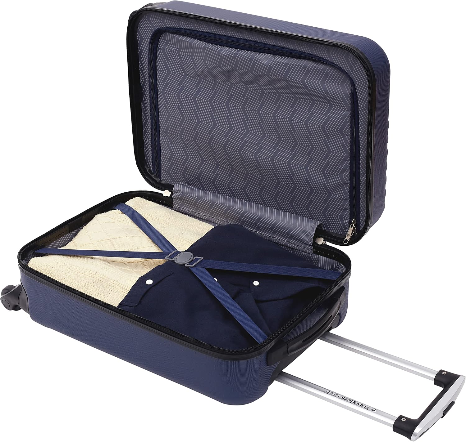 Detalle 2 de Travelers Club 20" Cosmo Carry-On in Navy Blue