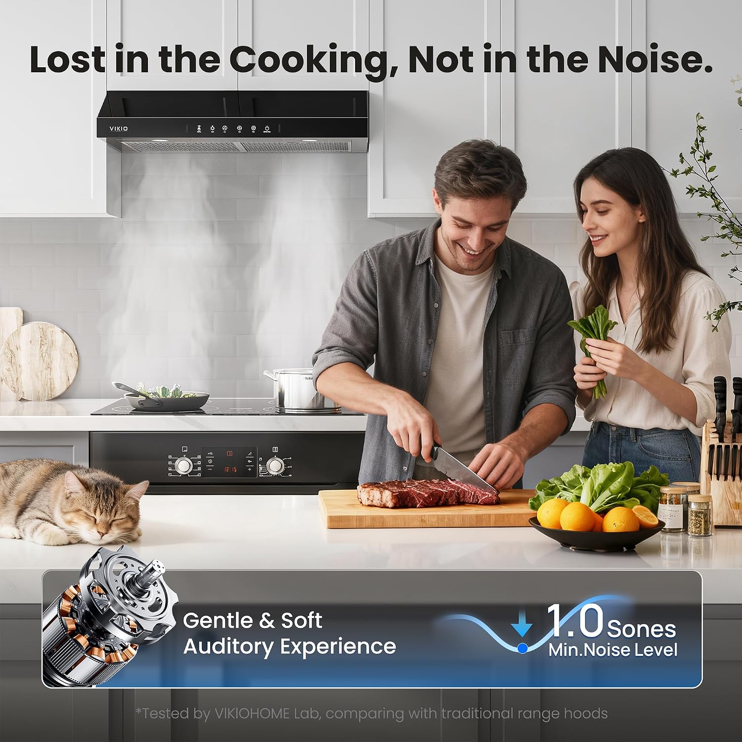 Detalle 2 de VIKIO HOME VK-RC13-30B 30-Inch Under-Cabinet Range Hood, 900 CFM