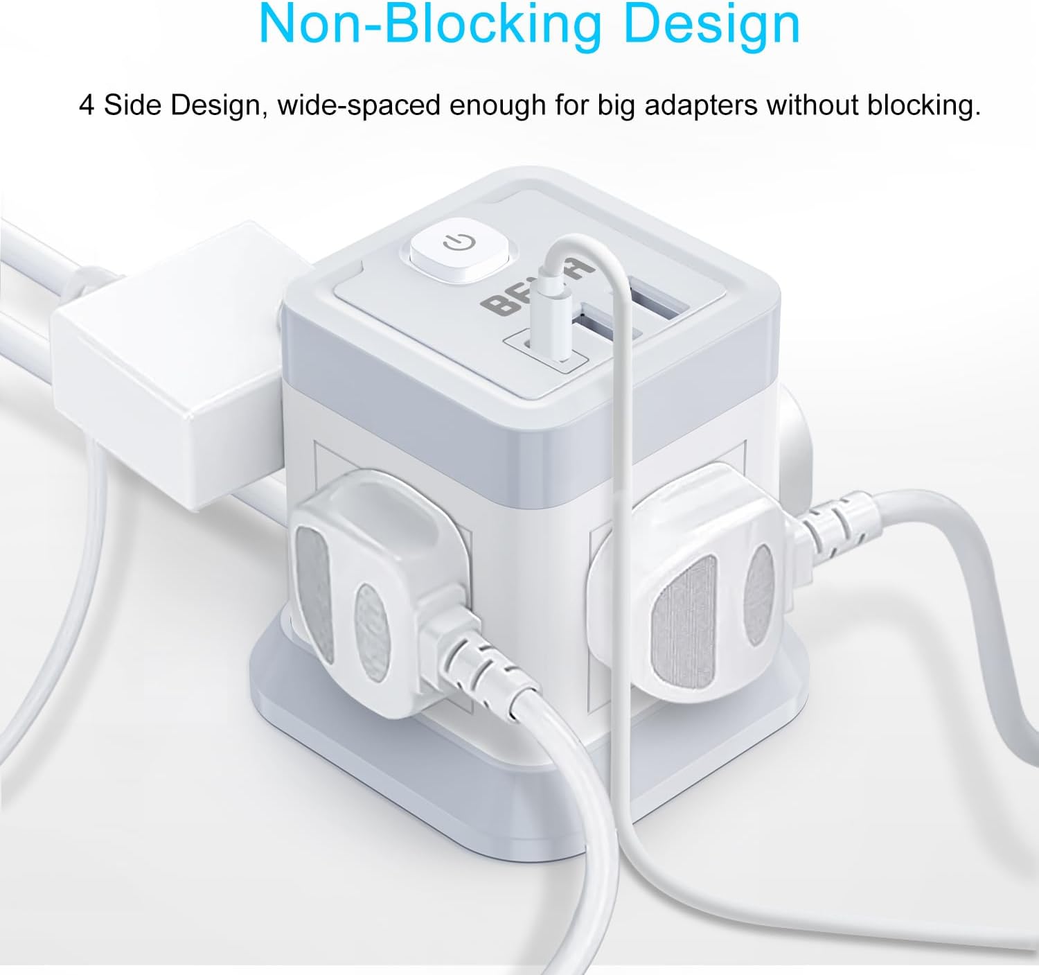 Detalle de BEVA 4 Gang Extension Socket with 3 USB 3m