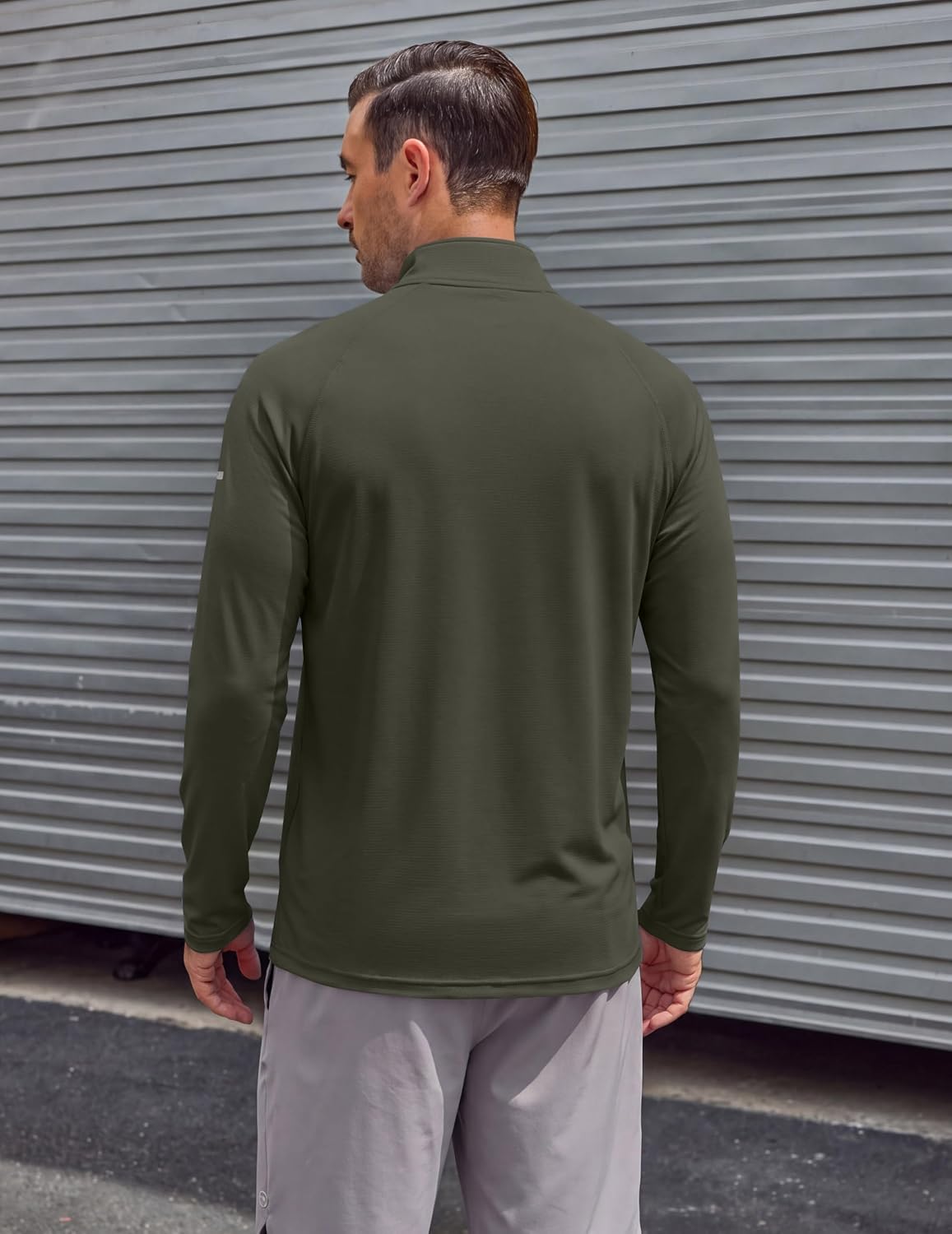 Detalle 2 de COOFANDY Men's Quarter-Zip Pullover UPF 50+