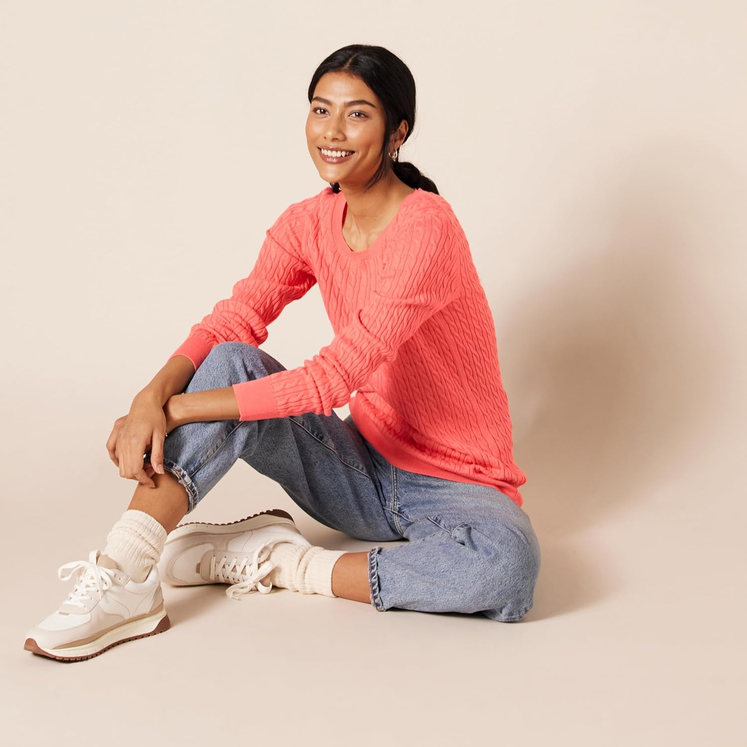Thumbnail 3 de Amazon Essentials Langarm-Pullover mit Zopf