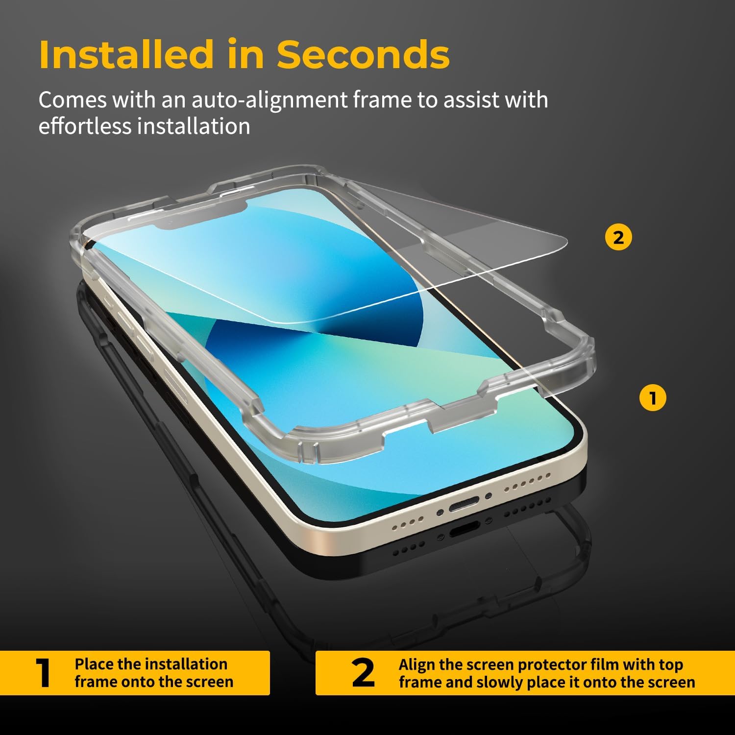 Detalle de UNBREAKcable iPhone 13 tempered glass 2-Pack