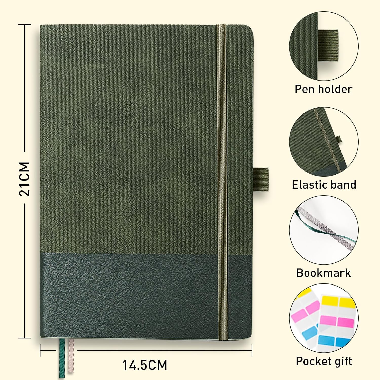 Thumbnail 4 de XLOXFU A5 lined journal notebook 14.5 x 21cm