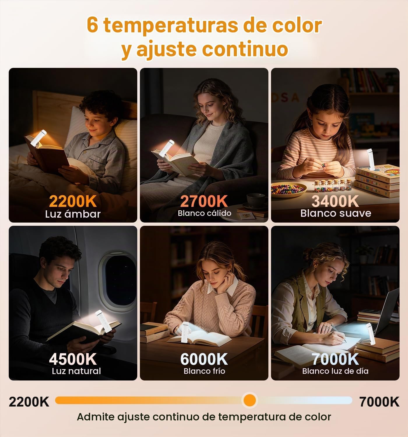 Thumbnail 3 de Gritin Luz de Lectura con 7+1 LED: 2 en 1, lámpara de lectura y linterna para uso diario y outdoor