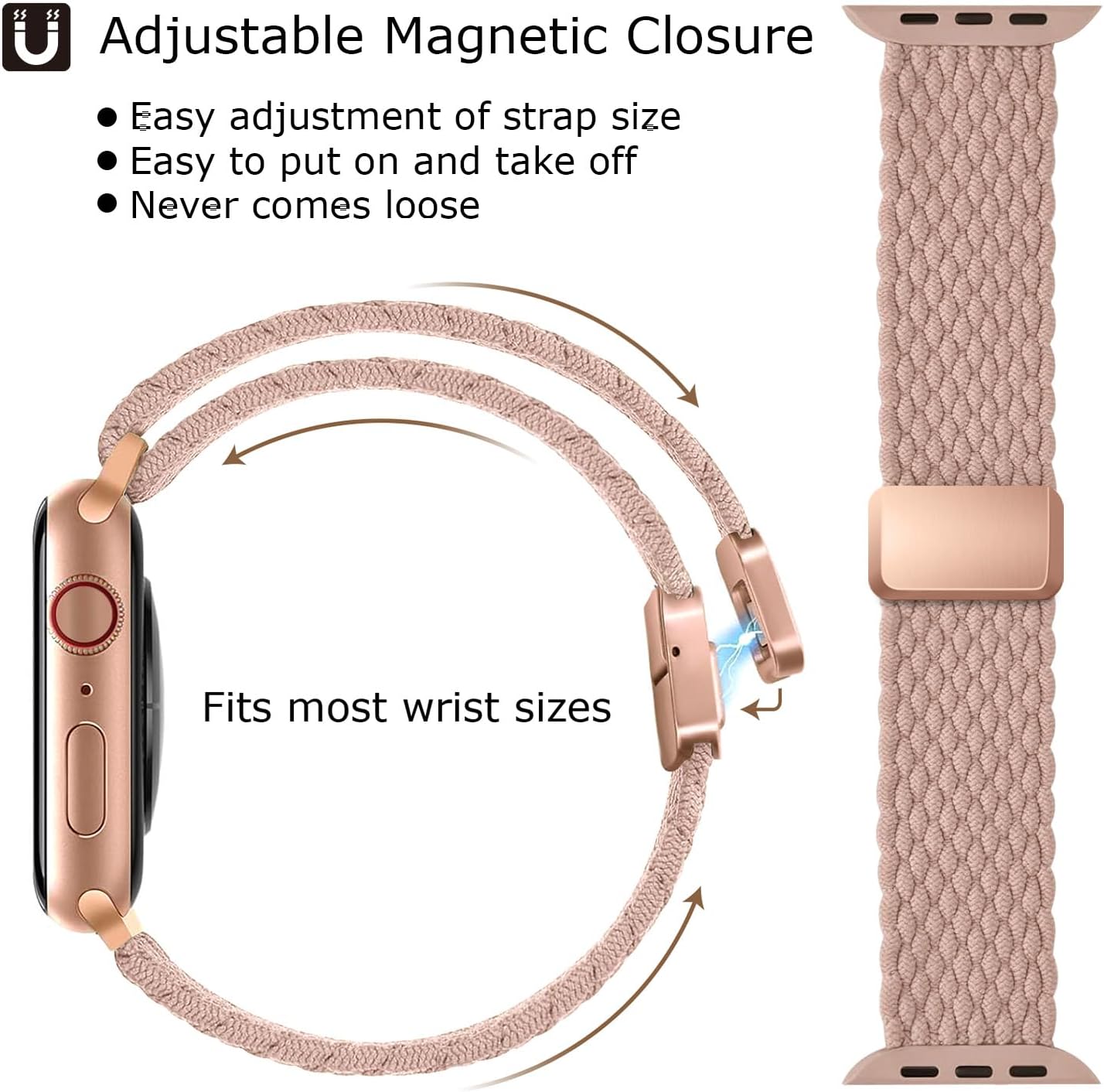 Detalle de Higgs magnetic braided strap 44mm