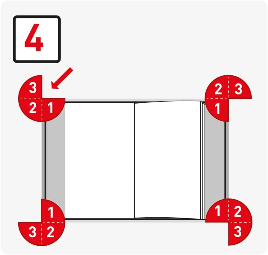 Detalle 2 de Herlitz 50014750 Buchumschlag easy cover – transparente Hülle für Schulbücher, 5 Stück, flexibel 58,5 × 34 cm